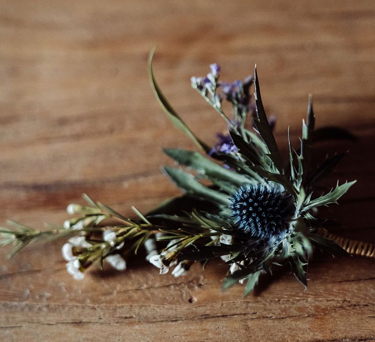 Flowers for buttonholes for groomsmen for gay wedding at Southend Barns 