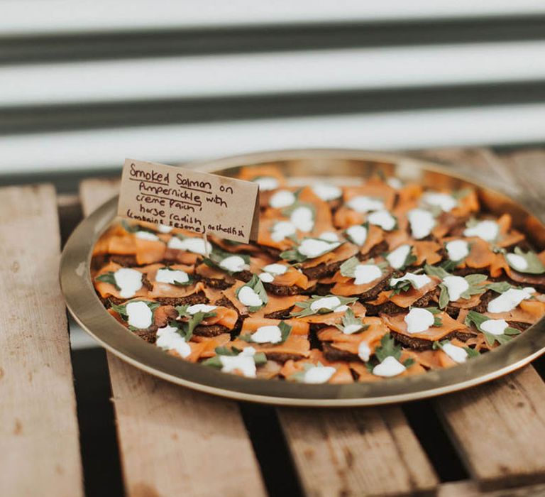 Canapés for the wedding guests 