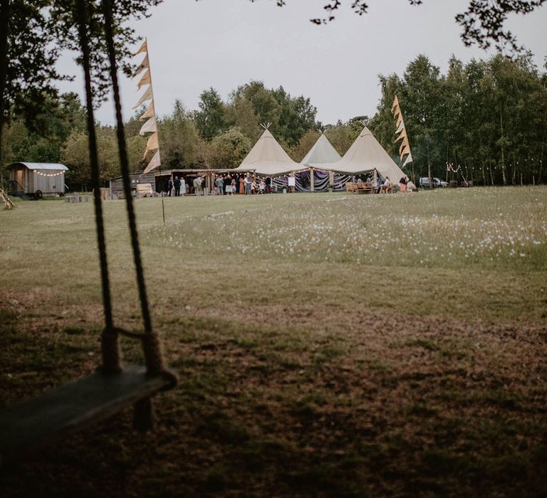 Wellington Wood wedding with tipi 