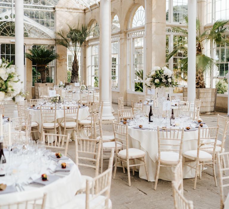 White and green luxury wedding at Syon Park 