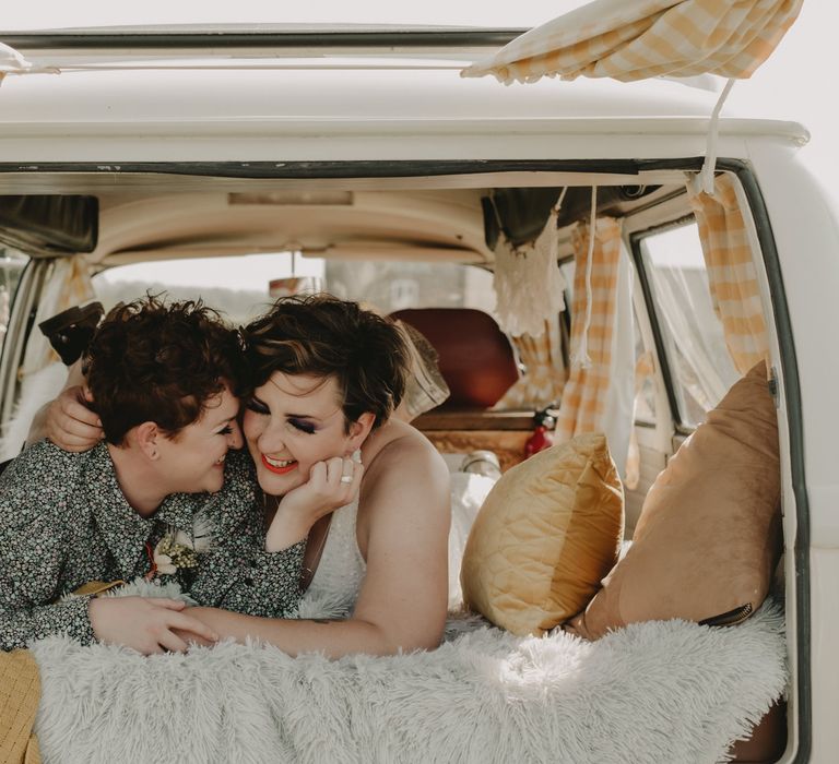 LGBTQ couple in a camper van 