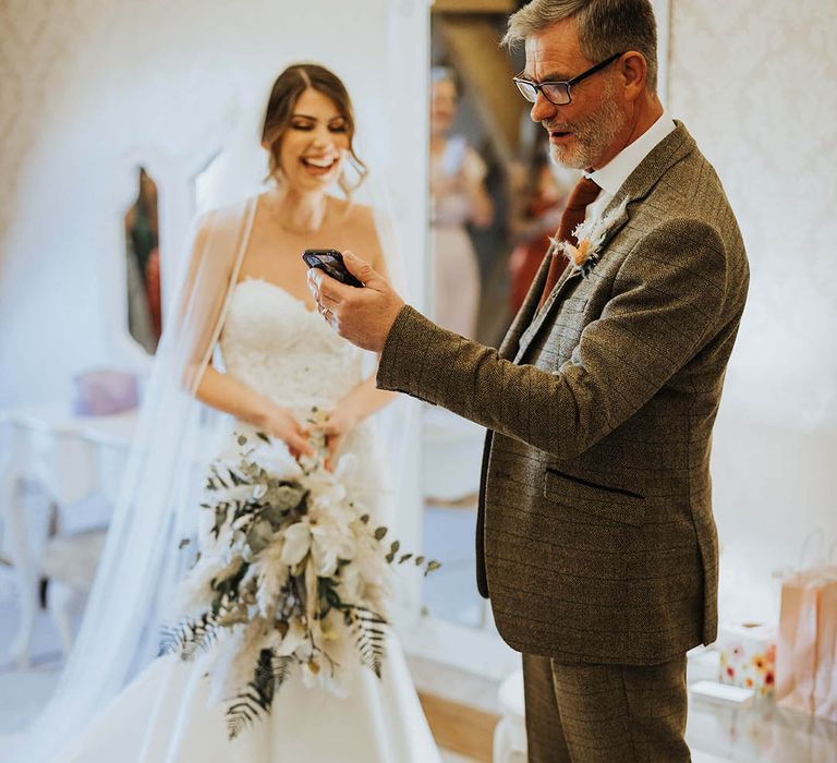 Bridal preparations at The Old Kent Barn wedding venue