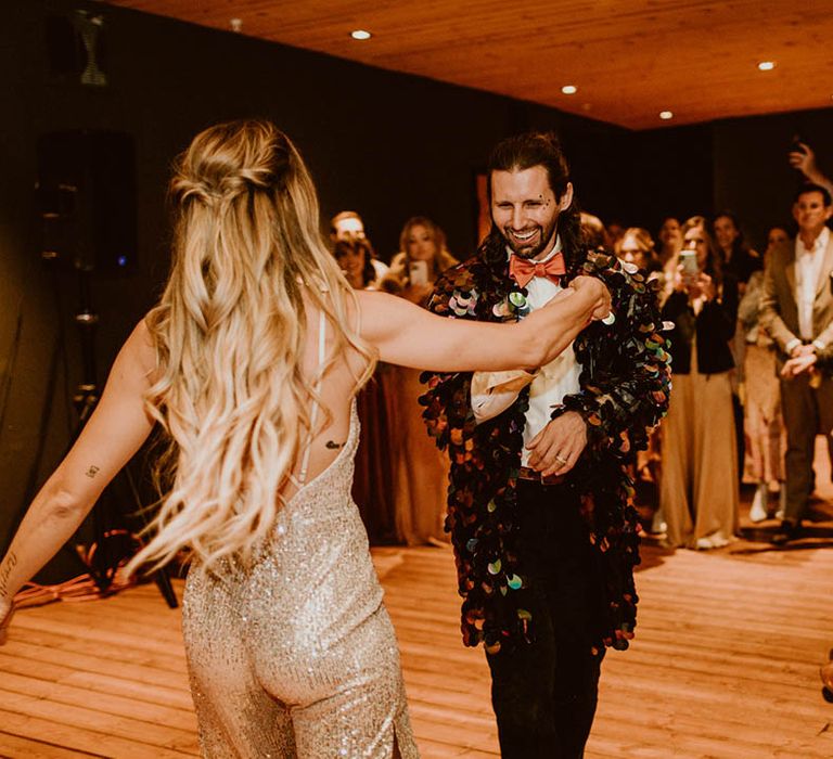 Bride & groom dance during reception