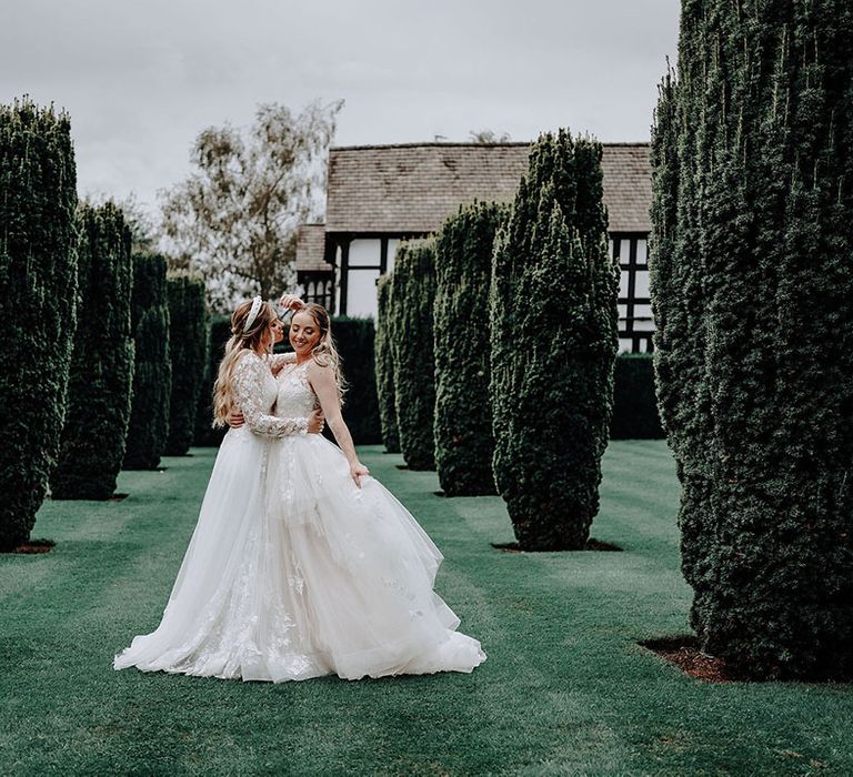 Romantic garden landscape at The Holford Estate wedding venue 