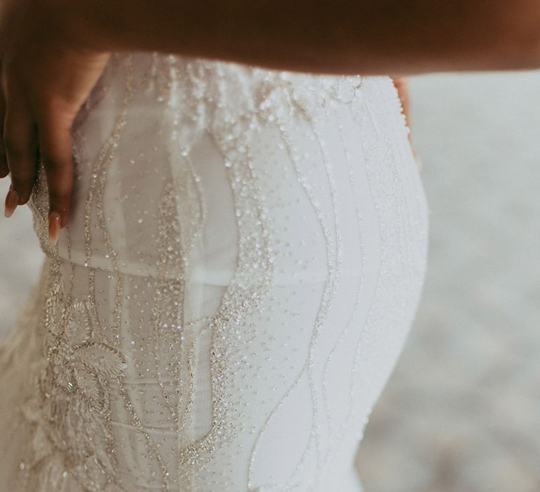 Sparkly wedding dress with diamonds 