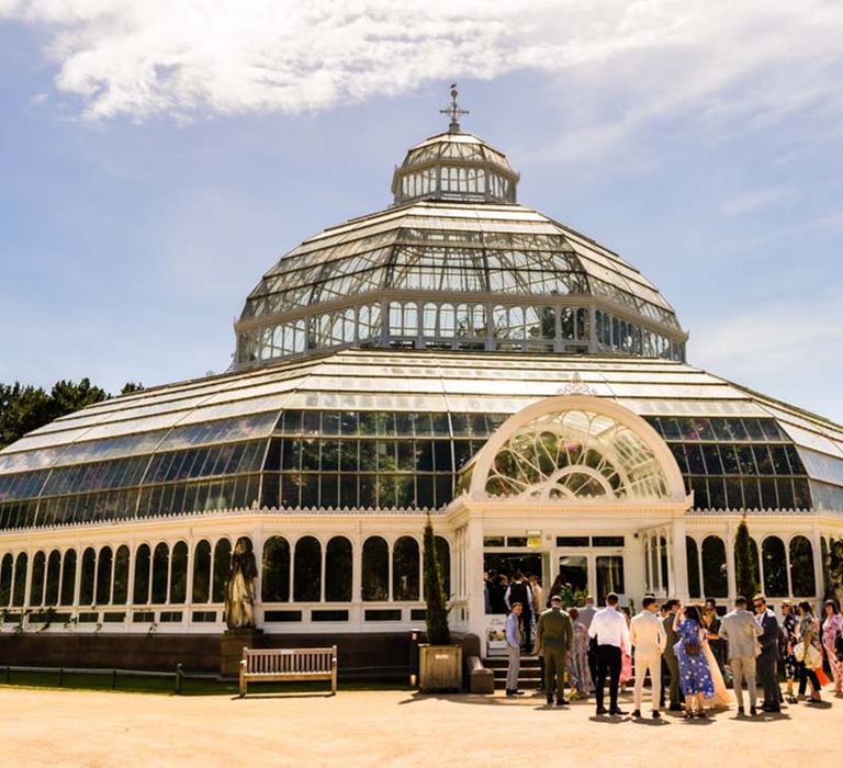 Sefton Park Palm House wedding venue in Liverpool with botanical glasshouse 