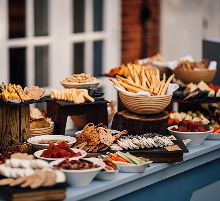 Charcuterie board wedding sharing platters with fresh fruit and more