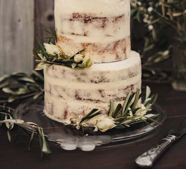 Semi naked wedding cake 