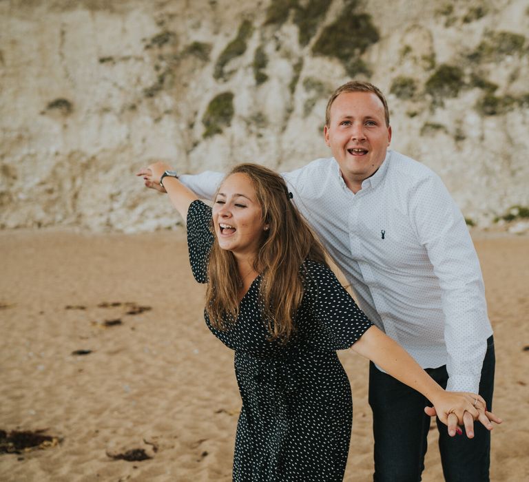 Beach engagement shoot photography 