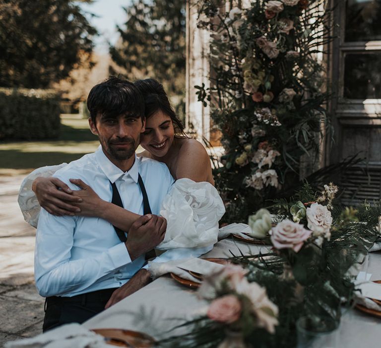 Outdoor wedding reception at The Larmer Tree gardens in Wiltshire 