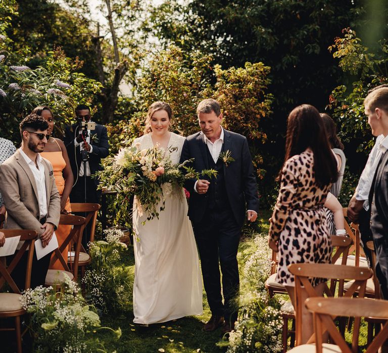 Wedding ceremony bridal entrance at CS Lewis House in Oxford 