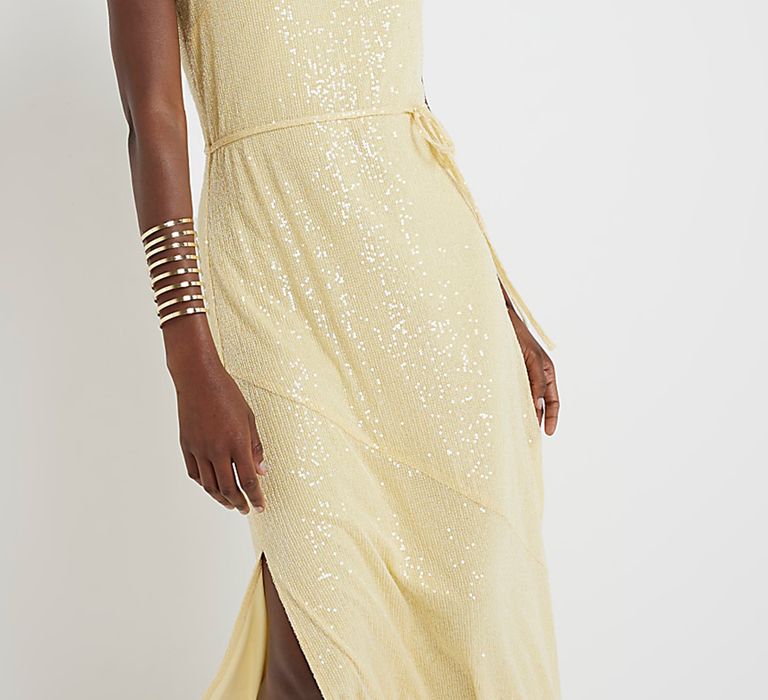 Pale yellow bridesmaid dress from River Island