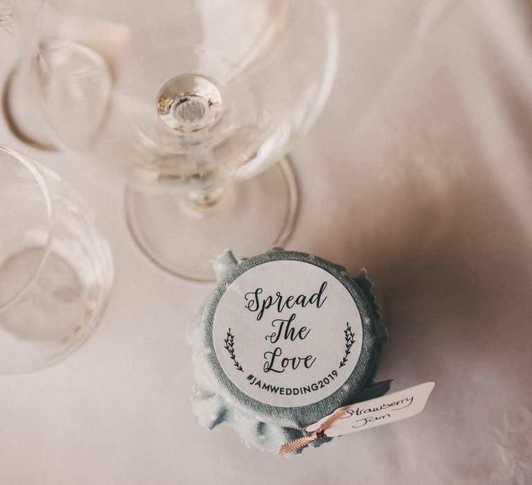 Spread the love jam jar wedding favours