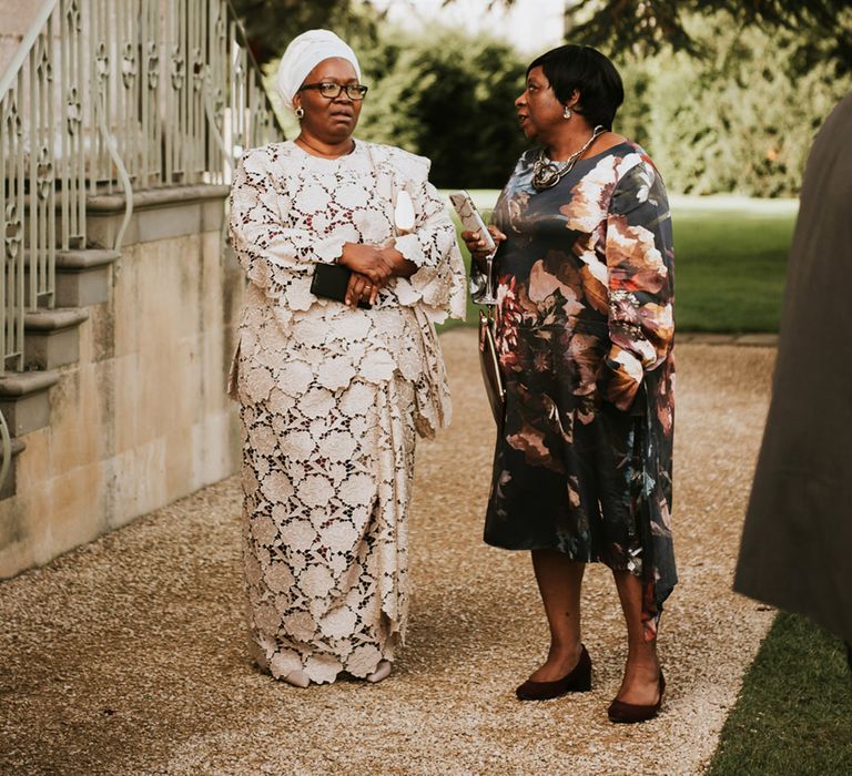 wedding guest in traditional Zimbabwean outfit 