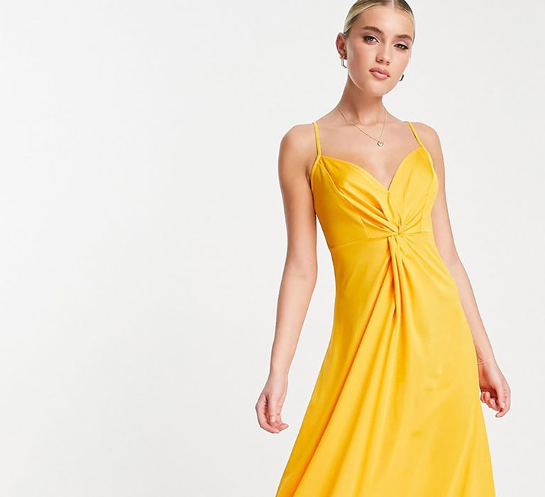 Sunflower yellow bridesmaid dress from Asos