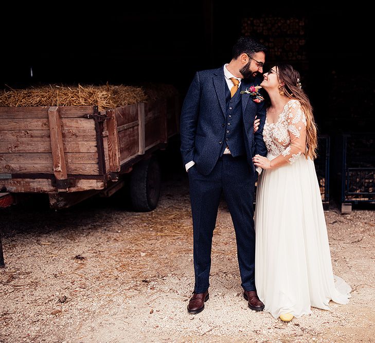 Bride and groom at destination wedding