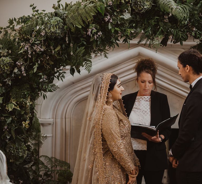 Wedding ceremony at Thicket Priory in York 