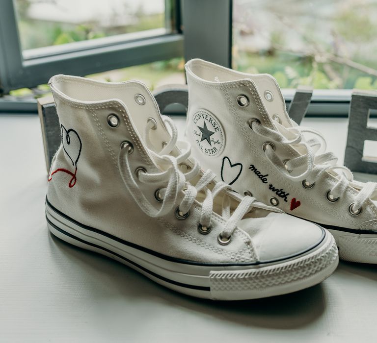 Bridal converse ready for brides on wedding day