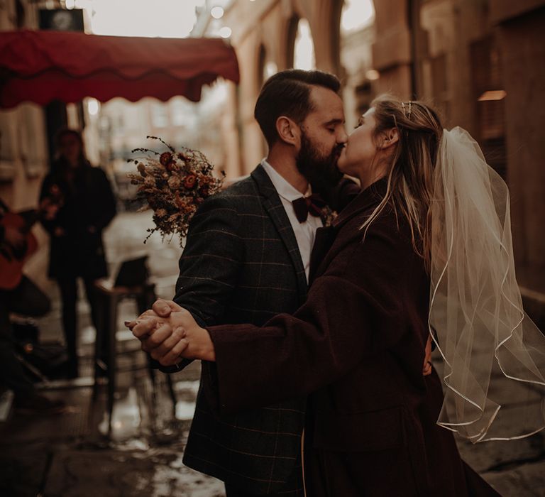 Bride and groom at UK elopement