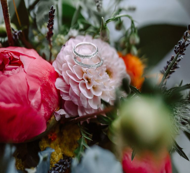 Brightly coloured florals for Park Farm wedding