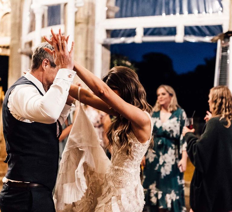 Bride & groom dance on their wedding day during reception