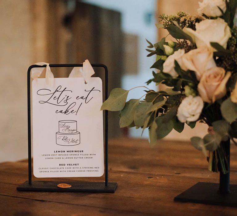 Monochrome wedding signs