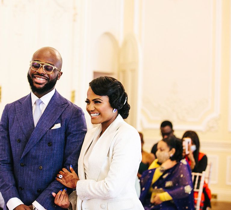 Bride & groom during wedding ceremony