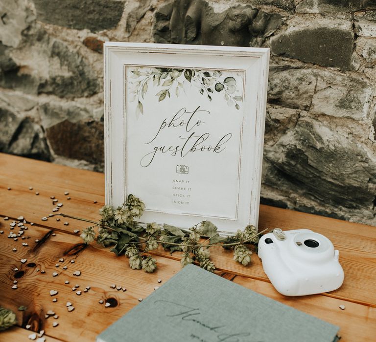 Polaroid wedding guestbook 