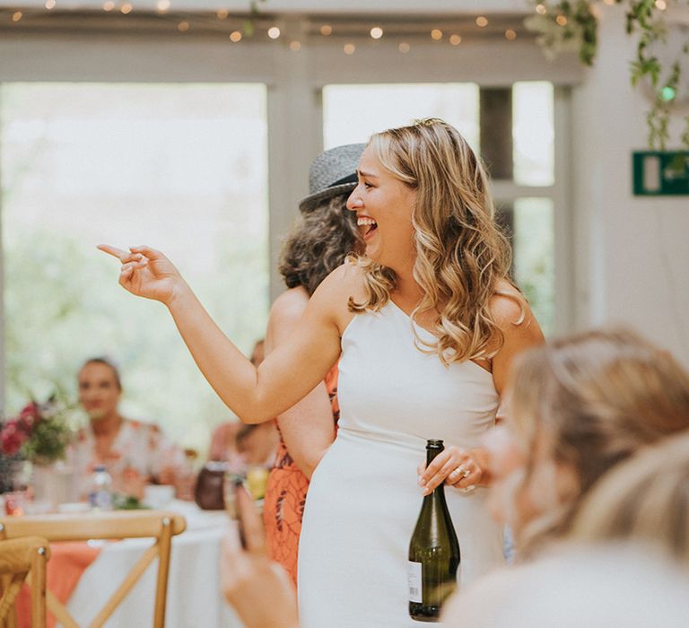 Bride dances on her wedding day