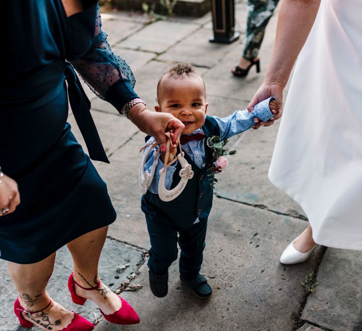 Adorable pageboy at Liverpool wedding