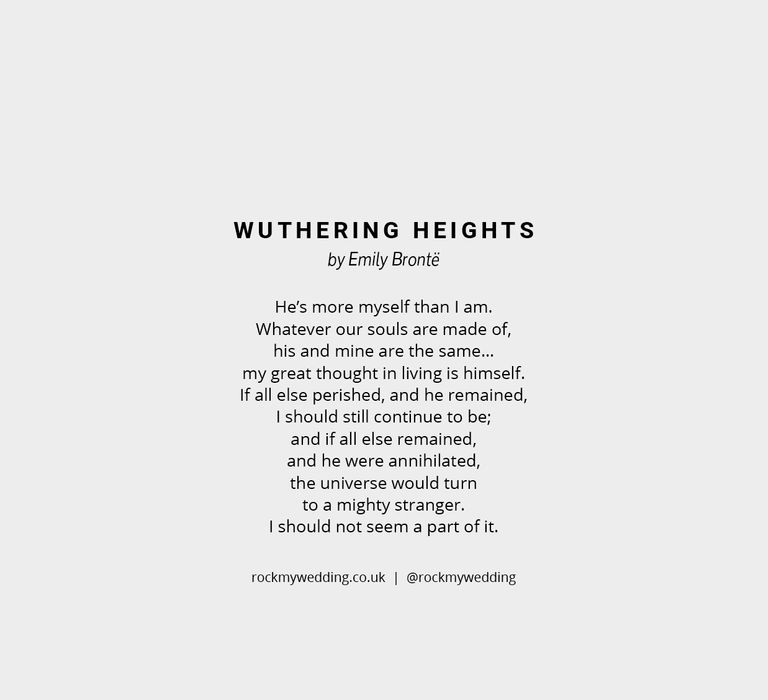 Wuthering Heights by Emily Bronte | Wedding readings from books