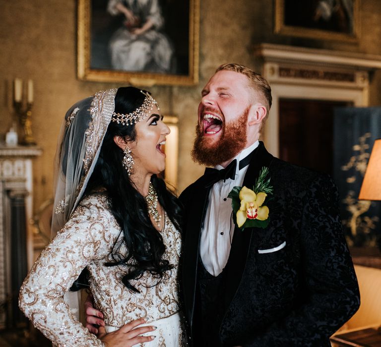 Bride and groom Syon Park Fusion wedding