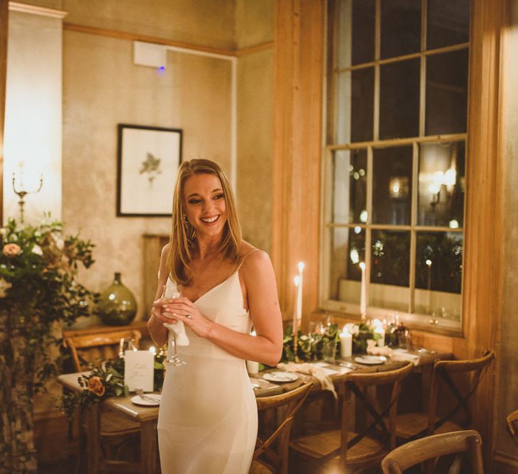 Newly-wed bride at The Orange Chelsea for her Christmas Wedding