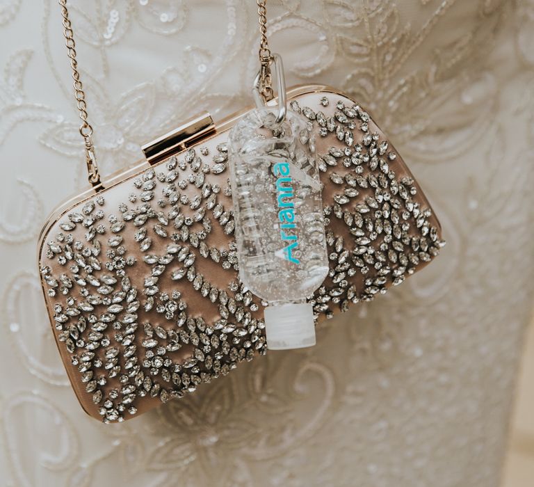 Bridal purse complete with hand sanitiser  