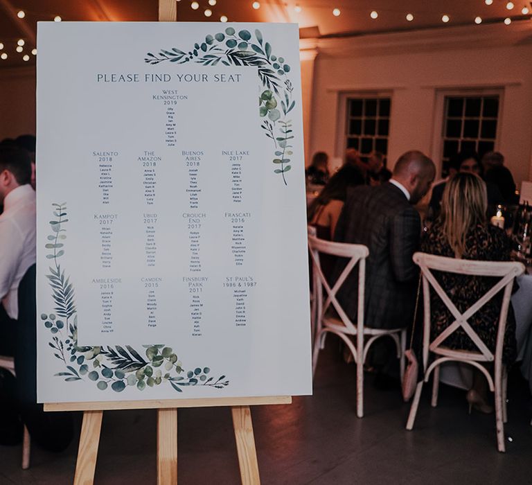 White wedding stationery with table settings