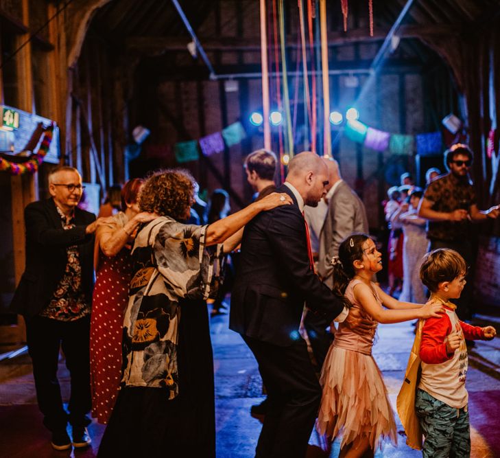 Barn conga wedding reception 