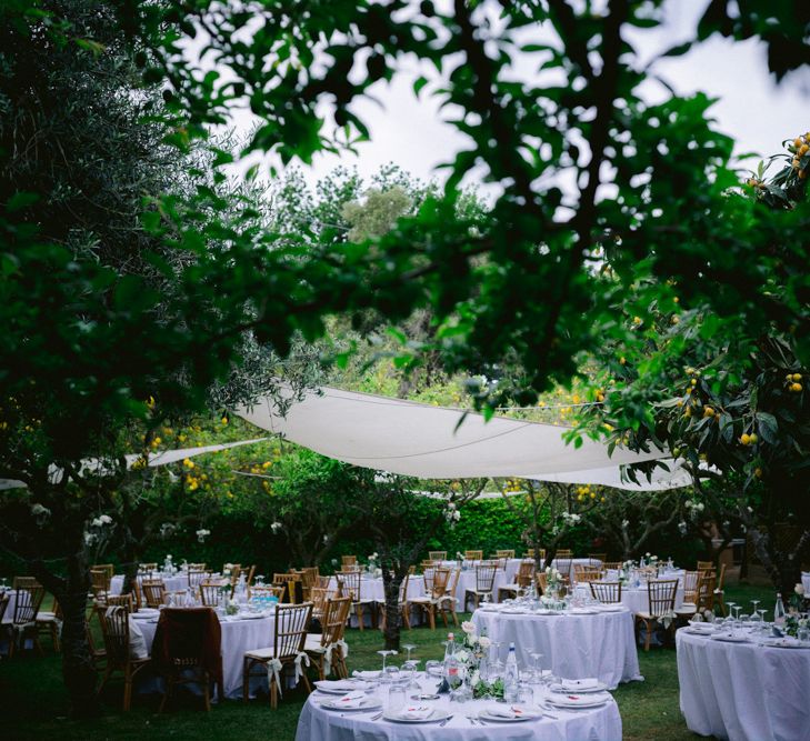 Outdoor reception at Villa Baia dei Cesari in Italy