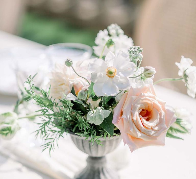 Pastel florals complete with green foliage