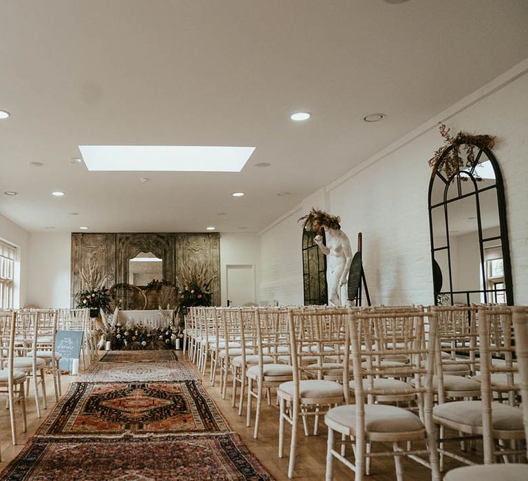 Wedding ceremony room at Oxnead Hall wedding venue 