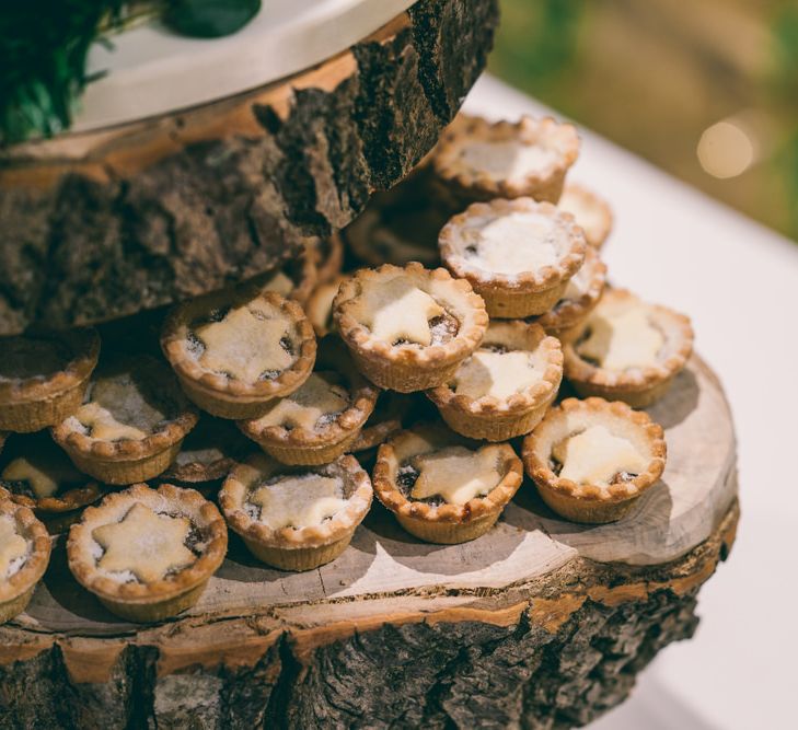 Mince pies for festive wedding at The Great Tythe Barn