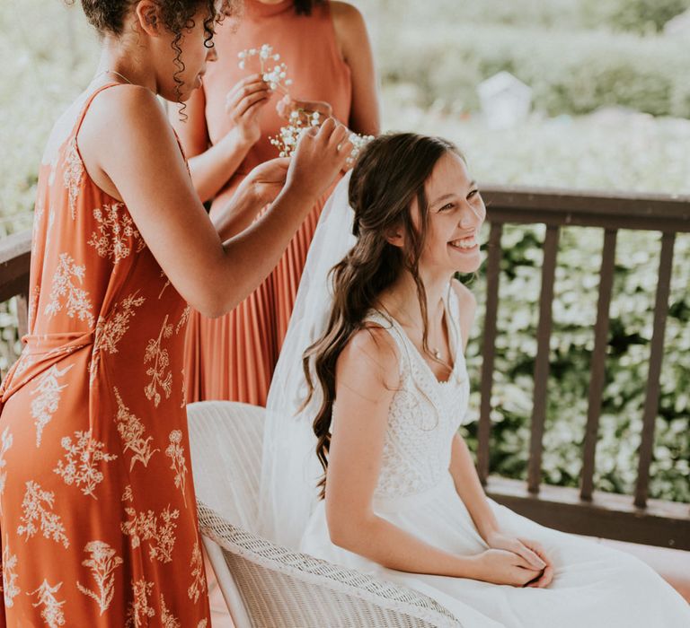 Wedding hair with flowers 