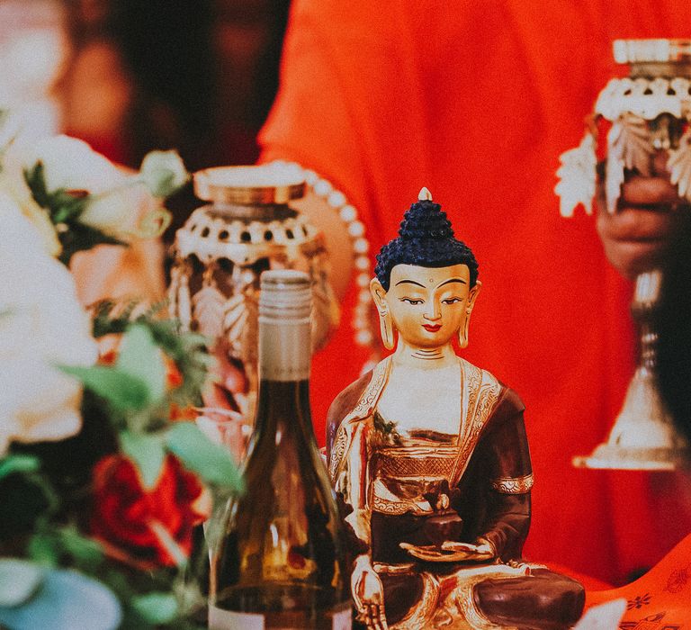 Red & gold colour scheme for Asian wedding