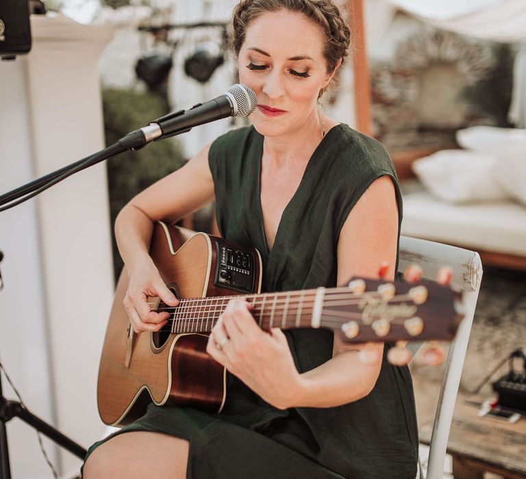 Guitarist playing at destination wedding in Croatia 