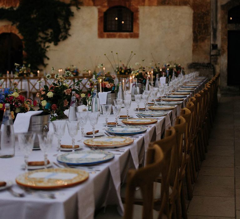 wedding table decorations at Borgo del carato