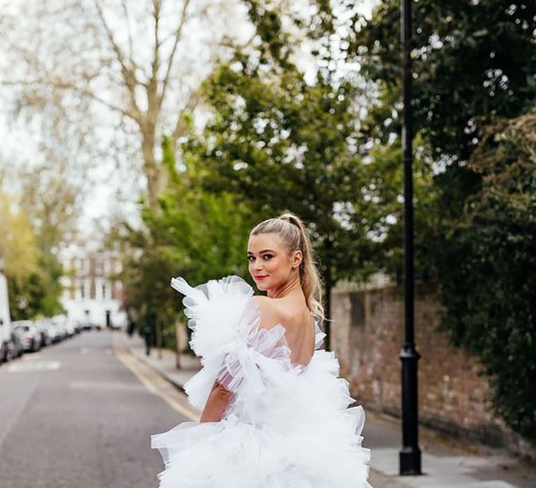 tulle-ruffle-short-wedding-dress-Kirsty-MacKenzie-Photography