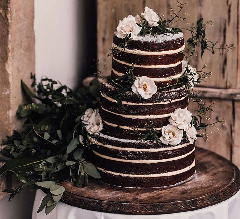 Babington House Wedding With Chocolate Naked Wedding Cake