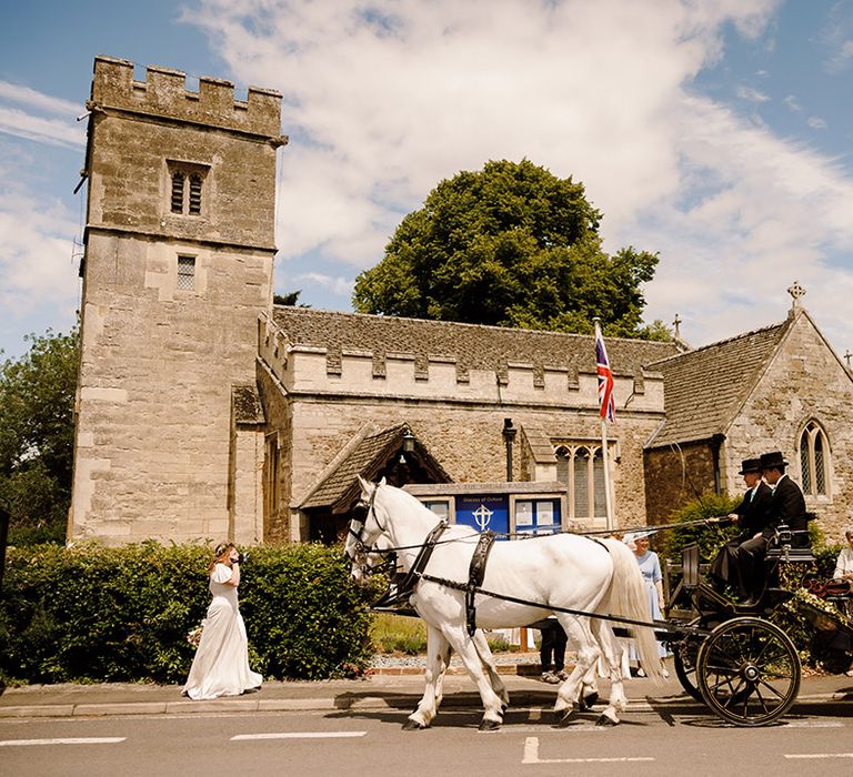 church-wedding-ceremony-with-horse-and-carriage