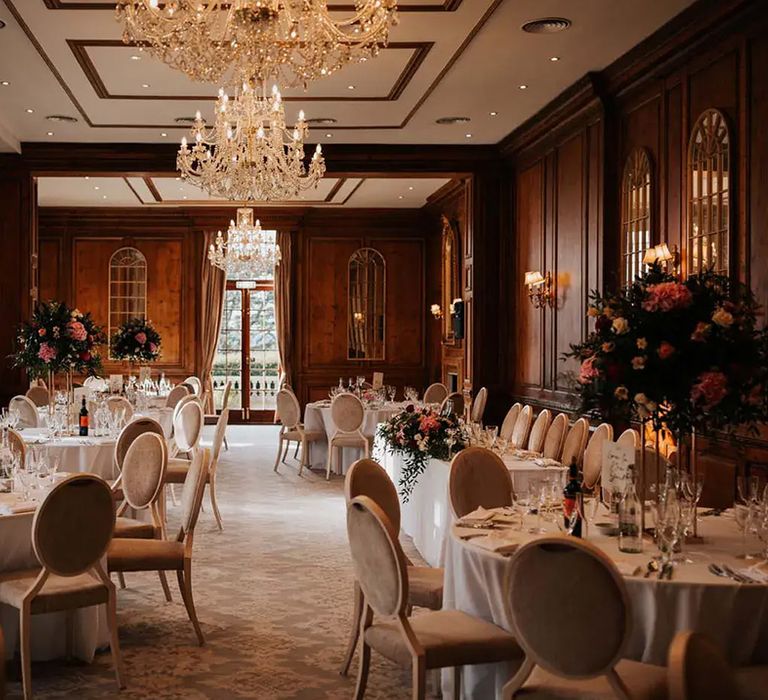 hedsor house luxury wedding venue indoor reception area