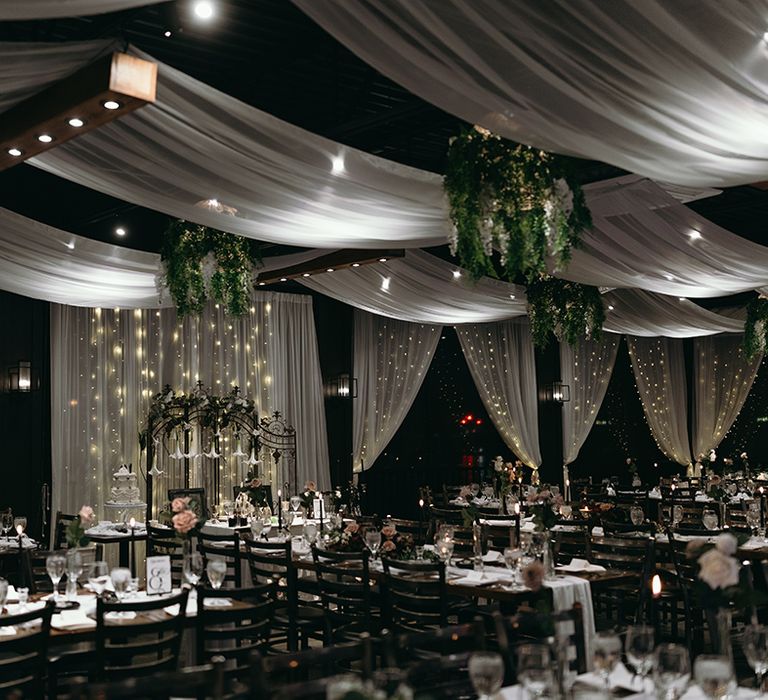 white-drapery-and-fairy-lights-wedding-table-decor-at-usa-wedding