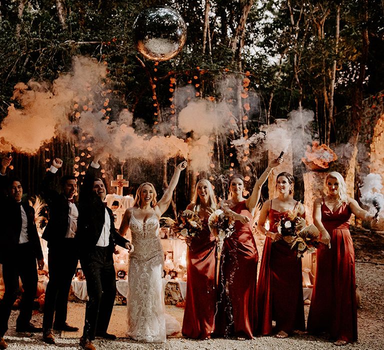 disco-balls-and-smoke-flares-for-destination-wedding-in-tulum